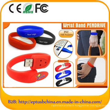 Free Custom Logo Silicone Bracelet USB Pendrive (EG003)